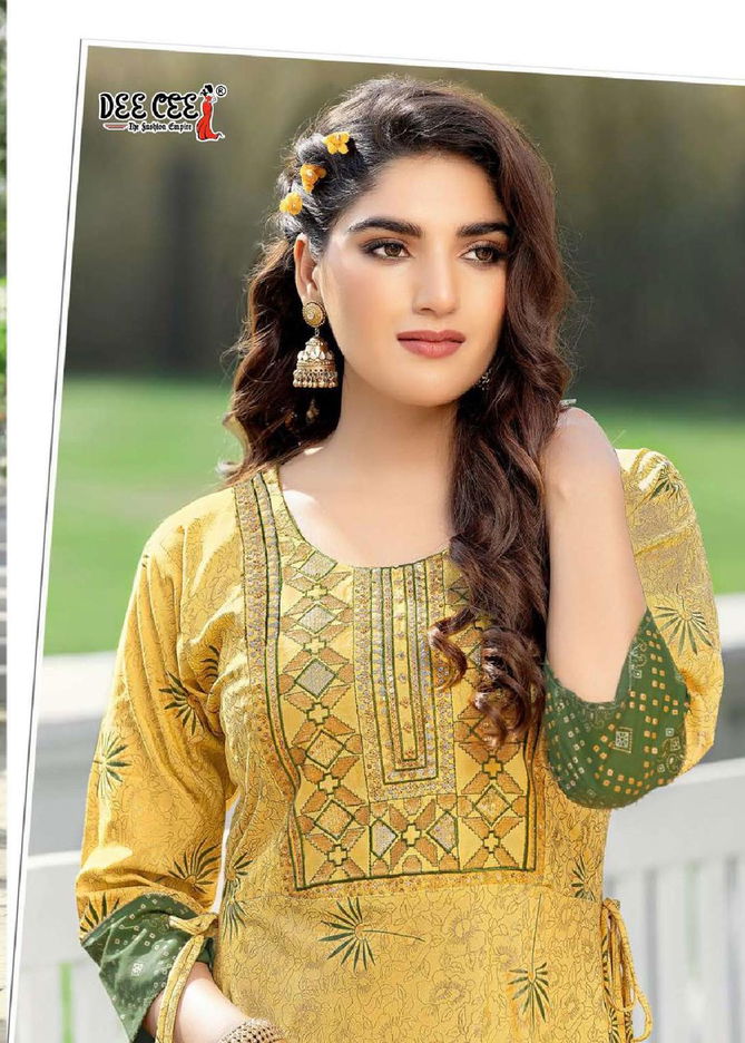 Siya By Deecee Rayon Designer Printed Long Kurtis Wholesale Market In Surat
